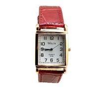 SHINROAD Armbanduhr, Geburtstagsgeschenk, schöne minimalistische Damen- und Herren-Armbanduhr, rot, Zifferblatt-Stil