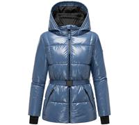 Shiny Winter Steppjacke mit Taillengürtel "Eisglanz 14" Dusty Blue M
