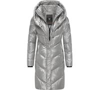 Kurzmantel RAGWEAR "Natalka Bling", Damen, Gr. XL (42), grau (hellgrau), Obermaterial: 100% Nylon; Innenfutter: 100% Polyester; Wattierung: 100% Polyester, gerade ca. Mitte Oberschenkel, hoch geschlos