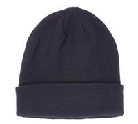SHIPITNOW Marineblaue Herren oder Damen Wintermütze Einfarbig - Basic Strickmütze ohne Bommel - 100% Acryl Beanie- Einfaches und klassisches Mützen ohne Marke - Einheitsgröße