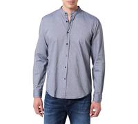 Langarmhemd BOSS ORANGE "Race", Herren, Gr. XXL, N-Gr, blau (navy418), Web, Obermaterial: 100% Baumwolle, unifarben, casual, regular fit hüftbedeckend, Langarm 1-Knopf-Manschette mit Schlitz, Hemden, 