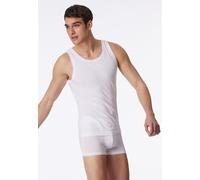 Tanktop mit geripptem Rundhalsausschnitt Modell '1 BLACK' M men Weiss