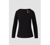 Shirt aus Interlock-Jersey mit Brosche 38 schwarz 2170569.9999.38