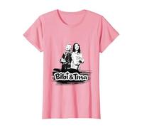 Shirt Bibi & Tina - 'black'n'White T-Shirt, Damen, Rosa, 3XL
