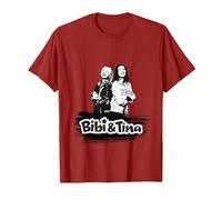 Shirt Bibi & Tina - 'black'n'White T-Shirt, Herren, Cranberry, XXL