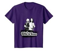 Shirt Bibi & Tina - 'black'n'White T-Shirt, Kinder, Violett, 116