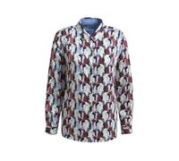 Milano Italy - shirt blouse 1/1 sleeve vino print - Gr. - 38