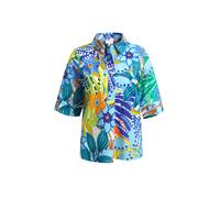 Shirt collar blouse with 1/2 sleeve and half placket Türkis 40