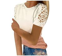 Shirt Damen Elegant Bluse Damen Weiß Damen Hemd Damen Sweatshirt Long Sleeve Shirt Women Hemdbluse Damen Kurzarm Damen Tunika Sommer Bade Tankini(Rosa, XL)