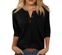 Shirt Damen Gelbes Tshirt Damen Tshirt V Ausschnitt Sommer Strandshirt Oberteil Leinen Oberteile Elegant Sommertops
