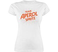 Shirt Damen - Karneval & Fasching - Team Aperol Spritz JGA I Mädelsabend Spritztour Aperol Geschenk - M - Weiß - Team-aperol-Spritz-t-Shirt Faschings Tshirt Karnevals apperol t-Shirts