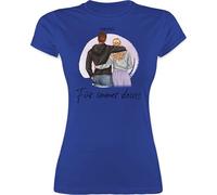 Shirt Damen - Partnerin - Pärchen Geschenk personalisierbar - selber gestalten persönlich romantisch Freundin - XL - Royalblau - Partner Valentinstag liebesbeweis Liebe für Paare