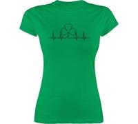 Shirt Damen - St. Patricks Day - Kleeblatt Herzschlag - XXL - Grün - st Paddys irisches Outfit Sankt Tshirt Patrick's Day-Shirt Patrick t-Shirt st.-Patricks-Day-t-Shirt st.Patricks t