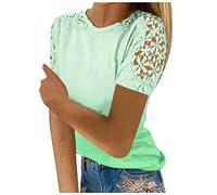 Shirt Damen Weiß Bluse Weiß Damen Elegant Racerback Top Damen Langes Tshirt Damen Langarmshirt Damen Weiss Mittelalter Bluse Sportshirt Damen Tankinis Für Damen(Grün, L)