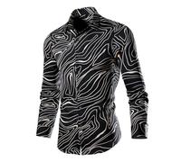 Shirt Herren Business Klassisch All-Match Longsleeve Shirt Herren Casual Täglicher Verschleiß Mode Shirt Herren Leichte Komfortabel Longsleeve Tops Herren B-07 XXL