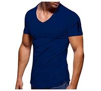 Shirt Herren Kurzarm Shirt Langarm Herren Herren Poloshirt Herren Langarmshirt Slim Fit Shirt Herren Tshirt Herren Slim Fit 70er Kostüm Unterhemd Herren Schwarz(Dunkelblau, M)