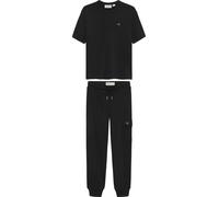Shirt & Hose CALVIN KLEIN JEANS, Jungen, Gr. 12 (152), ck schwarz, Single Jersey, Obermaterial: 100% Baumwolle, unifarben, KOB Set-Artikel, Regular fit, für Kinder bis 16 Jahre (20717214-12) ck schwar