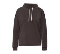 Sweatshirt STREET ONE, Damen, Gr. 44, molten earth, Sweatshirts Sweatshirt, mit Stehkragen und Kordelzug (97390613-44) molten earth