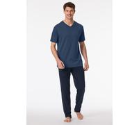 SCHIESSER Pyjama T-Shirt MIX + RELAX blau | 50