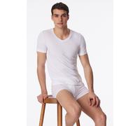 Shirt kurzarm Jersey elastisch V-Ausschnitt weiß - Long Life Soft 7