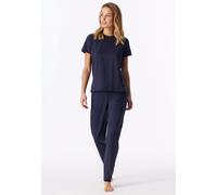 Schiesser Damen Schlafshirt Kurzarm Baumwolle - Mix + Relax