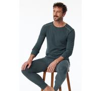 Schiesser Shirt langarm blau meliert - Comfort Fit für Herren 8