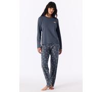 SCHIESSER - Shirt langarm Rundhals blaugrau - Gr. - 38