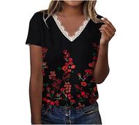Shirt Langarm Damen Bluse Damen Sommer T Shirt Damen Long Vintage Tshirt Sixpack Shirt Crop Top Tunika Damen Sommer Elegant Bade Tankini Oberteil(3-Black, M)