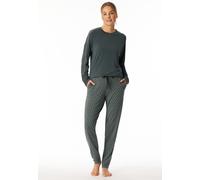 Schiesser - Langarmshirt dunkelgrün - Gr. - 40