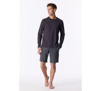 SCHIESSER - Langarmshirt Rundhals graphit - Gr. - 48