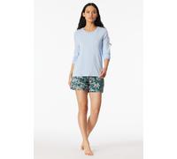 SCHIESSER - Shirt langarm Rundhals hellblau - Gr. - 42