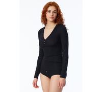 Schiesser Damen Shirt langarm - Agathe schwarz 177656-000 - 38