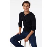 Schiesser, Herren, Shirt, Longsleeve Casual Bequem sitzend - 17854, Schwarz, (S)