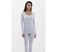 Mey Damen Shirt Cotton Pure Langarm Graumeliert Größe S (38)
