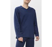 Mey Herren Langarmshirt Melton Neptune Homewear 20720 Blau Größe 54