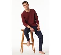 Shirt langarm V-Ausschnitt burgund - Mix+Relax 48