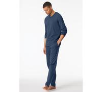 Schiesser Herren Schlafshirt Kurzarm V-Ausschnitt Bio-Baumwolle - Mix + Relax