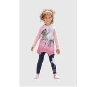 Shirt & Leggings MISS MELODY, Mädchen, Gr. 92/98, lila, Jersey, Obermaterial: 100% Baumwolle. Unterteil: 95% Baumwolle, 5% Elasthan, bedruckt, KOB Set-Artikel Outfit, mit schönem Pferdemotiv (11213104