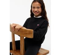Shirt & Leggings TOMMY HILFIGER "HERITAGE CREW NECK + LEGGINGS", Mädchen, Gr. 6 (116), schwarz, Sweatware, Obermaterial: 100% Baumwolle, unifarben, KOB Set-Artikel, Sweatqualität, Regular Fit, reine B