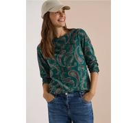 Shirt mit Boat Neck und Rippdetail