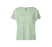 STREET ONE Damen 3226600 Shirt mit Cut-Out, Soft Jade Green, 34