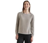 Street One Frauen Shirt mit Glitzerdetails in Beige, Gr: 36