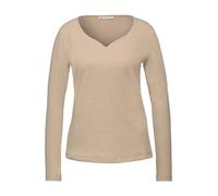 Street One Damen Shirt mit Herzausschnitt Beige Größe 44