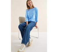 Cecil Damen Shirt mit Minimal Print in Blau, Gr: XS