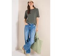 Shirt mit U-Boot-Ausschnitt und Streifen