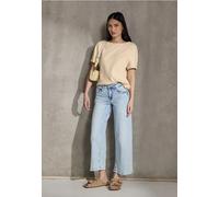 Street One Studio Frauen Shirt mit Vertikalstruktur in Beige, Gr: 36
