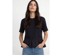 Shirt mit Volantsaum L midnight blue