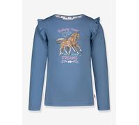 Salt and Pepper Longsleeve "Horses" in Blau - Größe 116/122 | Kinder Longsleeves