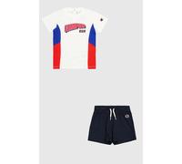 Shirt & Shorts CHAMPION, Mädchen, Gr. 80, wht, nny, bai,, Obermaterial: 100% Baumwolle, KOB Set-Artikel, für Kinder (69772525-80) wht, nny, bai,