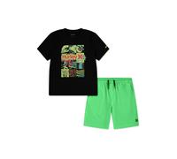 Shirt & Shorts HURLEY "HRLB S/S TEE & MESH SHORT SET", Jungen, Gr. 122, volt, Obermaterial: 95% Polyester, 5% Elasthan. Obermaterial Hose: 100% Polyester, KOB Set-Artikel, für Kinder, sportlicher Stil
